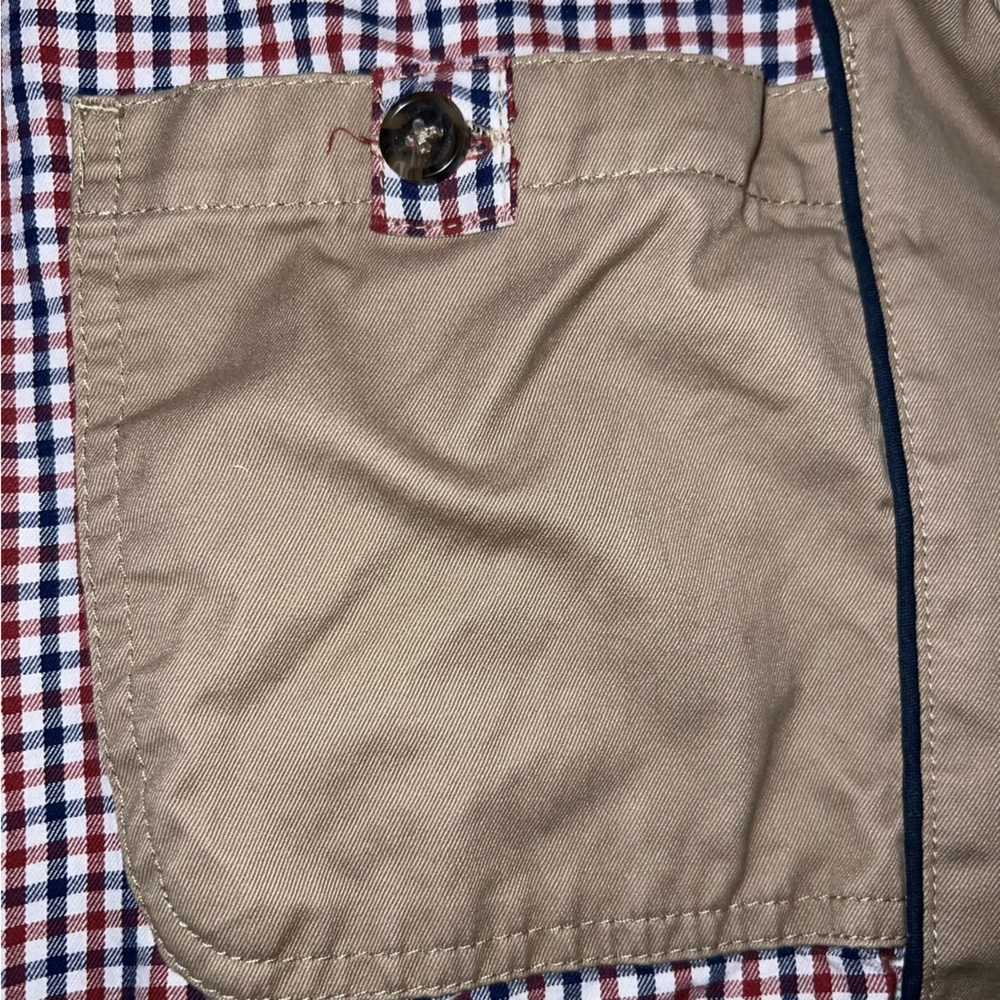 Tommy Hilfiger Tan Plaid Lined Zippered Collared Jacket  XXL - Picture 8 of 10